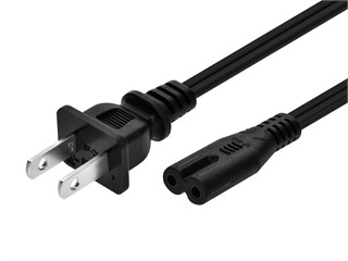 Product Image for 6ft 18AWG Figure 8 Shape AC Power Cord Cable w/o Polarized (C-7/1-15P) - Black
