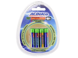 Product Image for ACDelco Insta-Use (Pre-Charged) 800mAh Ni-MH AAA Battery 4-Pack