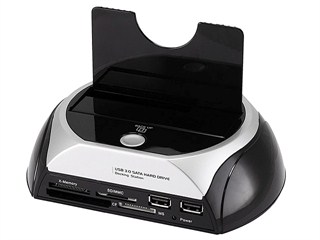 Product Image for SATA HDD USB 3.0 Docking Station w/ Card Reader & 2 Port USB Hub (USB 3.0) 