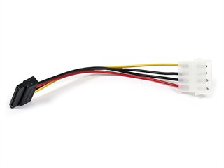 Product Image for 6inch SATA 15pin Female to Molex 4pin Male Power Adapter