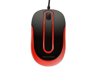 Product Image for Mini/Travel Optical Mouse - Black w/Red