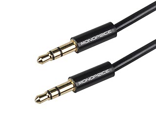 Product Image for 3ft Coiled 3.5mm Male To 3.5mm Male Stereo Audio Cable - Black
