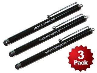 Product Image for 4.5" Aluminum Stylus (3-Pack) for all iPad®, iPhone®, iPod®, Tablets, and SmartPhones - Black