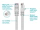 Small Product Image 3 for 14FT 24AWG Cat5e 350MHz UTP Bare Copper Ethernet Network Cable - White 