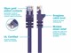 Small Product Image 3 for 3FT 24AWG Cat5e 350MHz UTP Bare Copper Ethernet Network Cable - Purple 