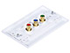 Small Product Image 2 for 3 RCA Component Two-Piece Inset Wall Plate (RGB) - Coupler Type  