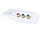 Small Product Image 3 for 3 RCA Component Two-Piece Inset Wall Plate (RGB) - Coupler Type  