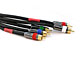 Small Product Image 3 for 100ft 18AWG CL2 Premium 5-RCA Component Video/Audio Coaxial Cable (RG-6/U) - Black 