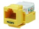 Small Product Image 1 for Cat5E RJ-45 Toolless Keystone Jack in Yellow 
