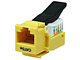 Small Product Image 3 for Cat5E RJ-45 Toolless Keystone Jack in Yellow 