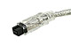 Small Product Image 3 for 9 PIN/ 4PIN BILINGUAL FireWire 800 - FireWire 400 Cable, 15FT, CLEAR 