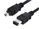 Small Product Image 1 for IEEE-1394 FireWire iLink DV Cable 6P-4P M/M - 10ft (BLACK) 