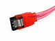 Small Product Image 2 for 36inch SATA 6Gbps Cable w/Locking Latch - UV Red