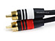 Small Product Image 3 for 25ft Premium 2.5mm Stereo Male to 2RCA Male 22AWG Cable (Gold Plated) - Black