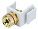 Small Product Image 1 for Keystone Jack - Banana Jack w/Red Ring (Solder Type) - White 