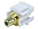 Small Product Image 1 for Keystone Jack - Modular RCA w/Blue Center, Flush Type (White) 