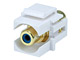 Small Product Image 2 for Keystone Jack - Modular RCA w/Blue Center, Flush Type (White) 