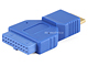 Small Product Image 2 for USB 3.0 Micro B Male to Housing 20pin Female Adapter (Gold Plated)