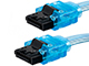 Small Product Image 2 for 10inch SATA 6Gbps Cable w/Locking Latch - Neon Blue
