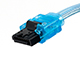 Small Product Image 3 for 10inch SATA 6Gbps Cable w/Locking Latch - Neon Blue