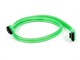Small Product Image 1 for 18inch SATA 6Gbps Cable w/Locking Latch - UV Green