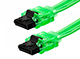 Small Product Image 2 for 18inch SATA 6Gbps Cable w/Locking Latch - UV Green