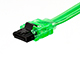 Small Product Image 3 for 18inch SATA 6Gbps Cable w/Locking Latch - UV Green