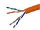 Small Product Image 1 for  1000FT 24AWG Cat5e 350MHz UTP Stranded, In-Wall Rated (CM), Bulk Ethernet Bare Copper Cable - Orange 