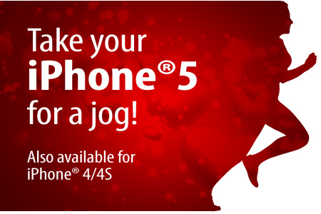 Take your iPhone&reg;5 for a jog! Also available for iPhone&reg; 4/4S.