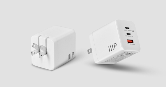 3-Port 100W GaN w/ 2 USB-C & 1 USB-A Ports: For Laptop, Tablet, & Phones | Free Shipping