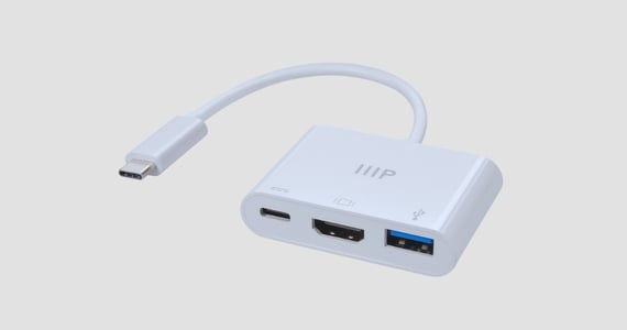 Monoprice 3-in-1 USB-C to 4K HDMI Multiport Adapter