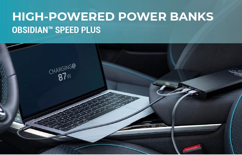 High-powered power banks - obsidian speed plus