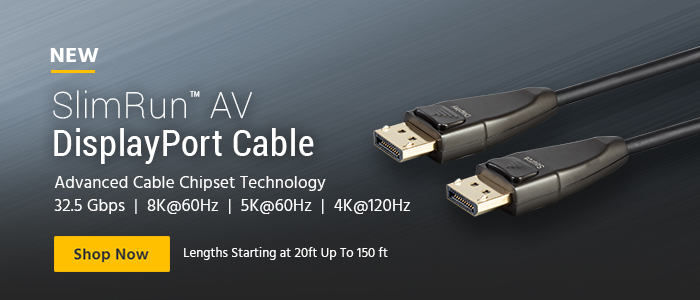 SlimRun AV DisplayPort Cable