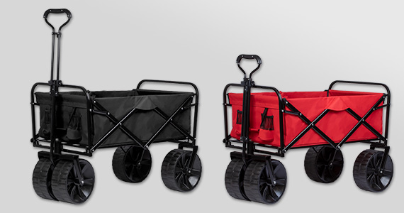 Heavy Duty All TerrainCollapsible Outdoor Wagon - Red or Black