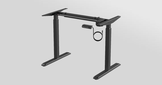 Monoprice Sit-Stand Single Motor Height Adjustable Table Desk Frame, Electric, Black