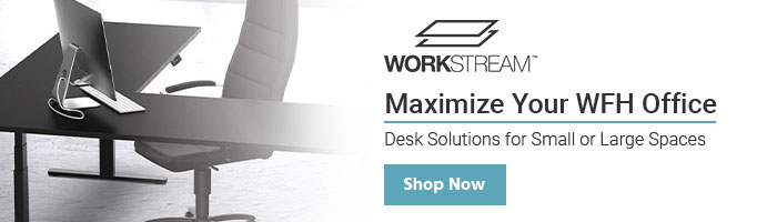 Workstream (logo) Maximize Your WFH Office Desk Solutions for Small or Large Spaces Shop Now >> 