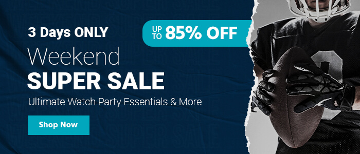 3 Days ONLY Weekend SUPER SALE Up to 85% OFF Ultimate Watch Party Essentials & More Shop Now