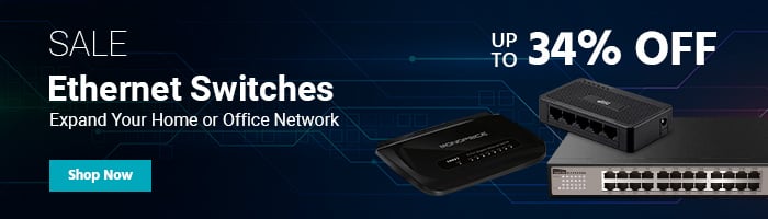 SALE Up to 34% OFF Ethernet Switches Expand Your Home or Office Network Shop Now