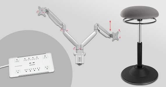 Workstation Options - Save on Surge Protectors & Desk Accessories