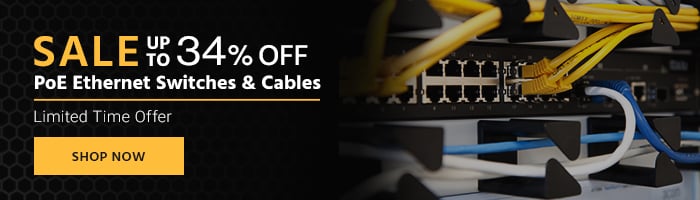 Save up to 34% PoE Ethernet Switches & Cables Limited Time Offer Shop Now