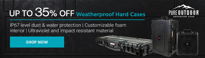 Pureoutdoor Logo Up to 35% OFF Weatherproof Hard Cases IP67 level dust & water protection | Customizable foam interior | Ultraviolet and impact resistant material Shop now