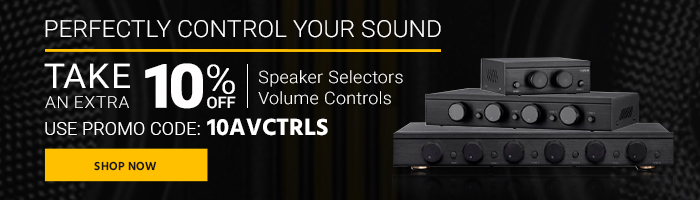 Perfectly Control Your Sound Take an Extra 10% off Speaker Selectors | Volume Controls use promo code: AVCTRLS Shop Now >