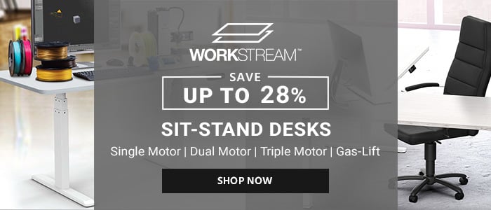 Save up to 28% Workstream Logo Sit-Stand Desks Single Motor | Dual Motor | Triple Motor | Gas-Lift Shop Now