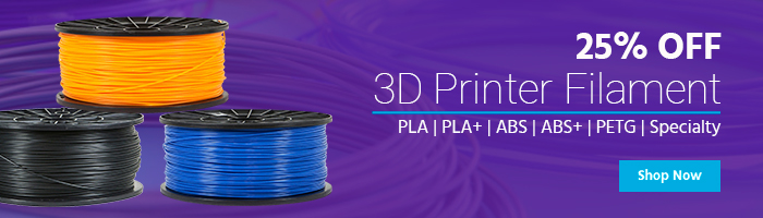 25% off 3D Printer Filament PLA | PLA+ | ABS | ABS+ | PETG | Specialty Shop Now