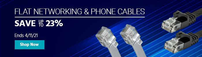 Flat Networking & Phone Cables Save up to 23% Ends 4/11/21 Shop Now