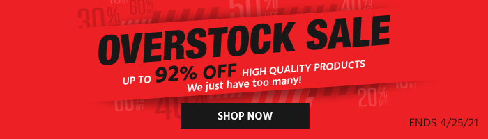 Overstock Sale Up to 92% Off high quality products We just have too many! Ends 4/25/21 Shop Now >