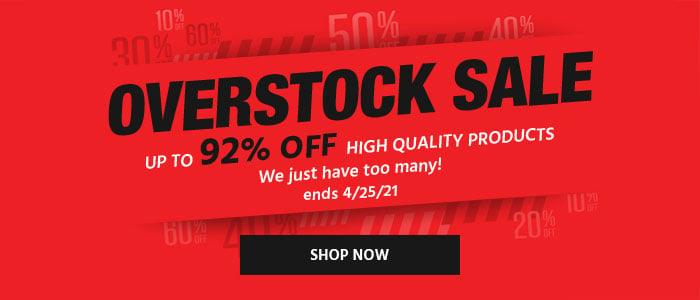 Overstock Sale Up to 92% Off high quality products We just have too many! Ends 4/25/21 Shop Now