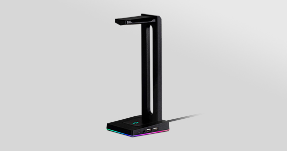 NEW (tag) Dark Matter (Logo) Ascend USB Headset Stand 2-port USB Hub | 3.5mm Audio Jack | RGB Lighting Shop Now