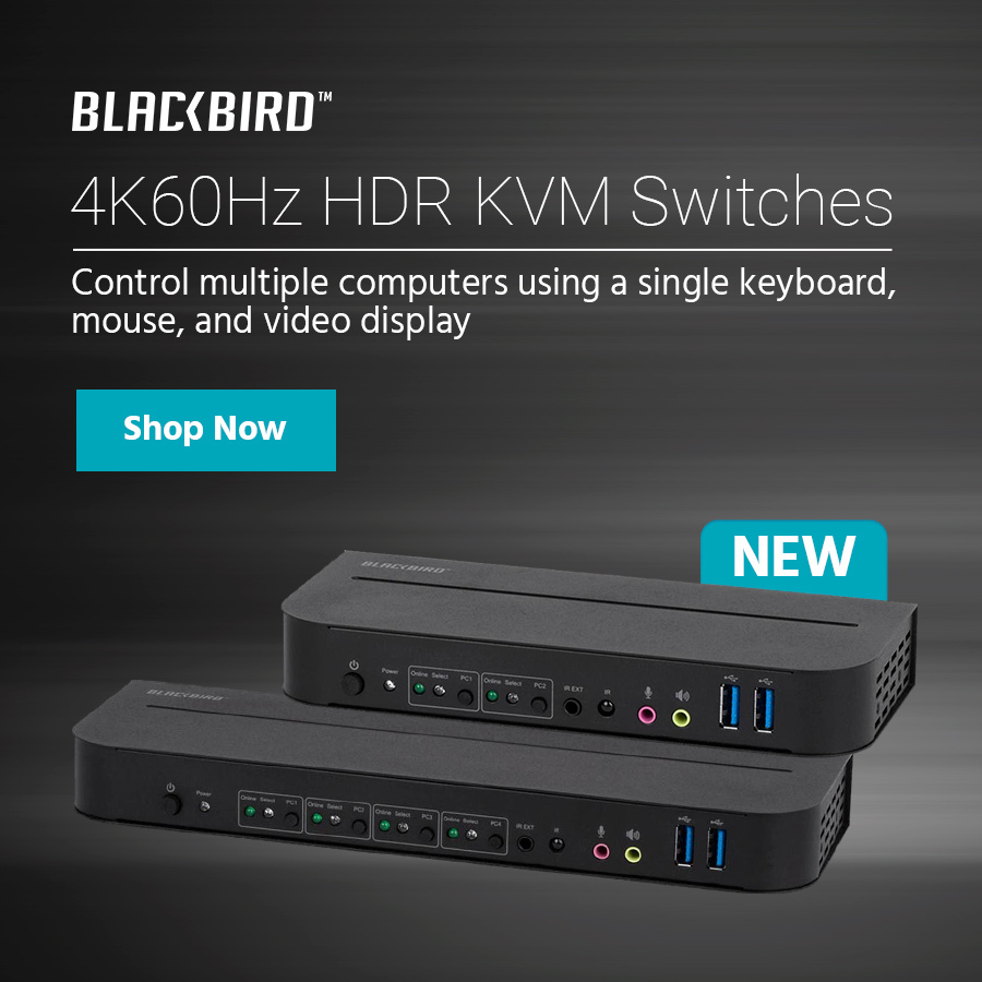 NEW (tag) 4K60Hz HDR KVM Switches Control multiple computers using a single keyboard, mouse, and video display Shop Now