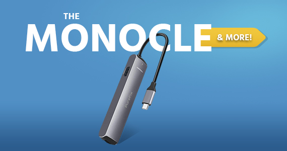 The Monocle. & More One Day. One Deal. USB C Hub, 6-in-1 Premium USB C Adapter with Ethernet Port 4K USB 3.0 HDMI RJ45 (space Grey) $44.99 + Free Standard US Shipping Ends 04/27/21 While Supplies Last